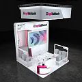 Spltlabtech Exhibition Booth With Modern Design Large Branding Screen And Staff Area