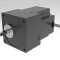 High Precision Industrial Servo Motor With Black Square Housing Protruding Shaft And Mounting Holes