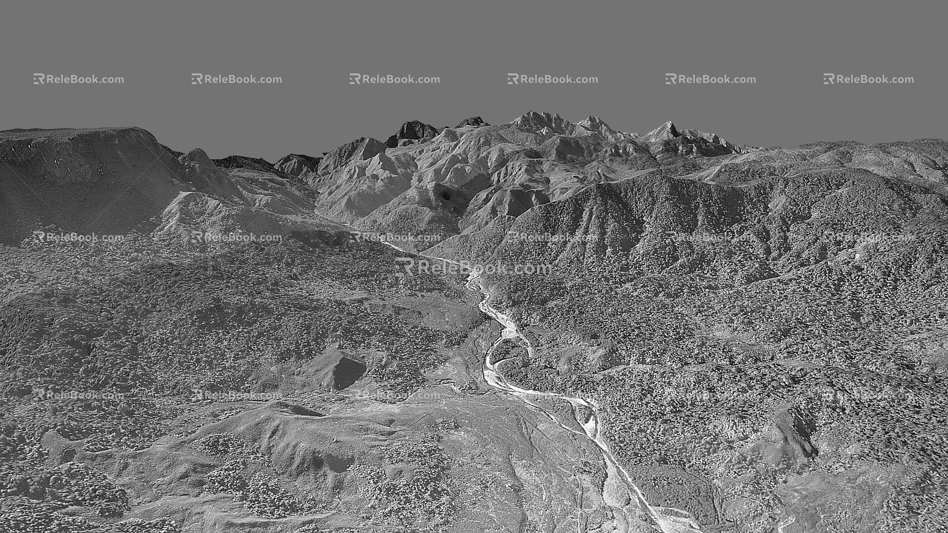 Terrain Mountain Range Volcano Geopark Canyon Desert Desert 3d model