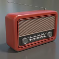 Red Retro Vintage Radio With Antenna Dial And Knobs For Daily Electrical Appliance Use