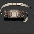 Fashionable Snakeskin Pattern Shoulder Bag With Flap Design And White Strap