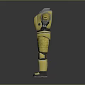 Yellow 3D Spacesuit Model With Red Visor Black Gloves And Boots