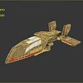 Brown 3D Model Airplane With Red Accents Windows And Wings Design