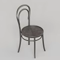 Simple Modern Leisure Chair With Metal Frame And Round Seat Design