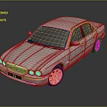 Beige Sedan Car With Modern Design And Reflective Surface Details