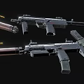 mp7 submachine gun automatic submachine gun 3d model