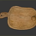 Natural Wooden Art Palette with Handheld Grip and Smooth Surface for Painting Supplies