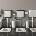 Modern squatting pan 3d model