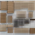 Elegant Window Blinds With Natural Wood Bamboo Slats And Horizontal Vertical Designs