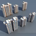 Modern High Rise Residential Buildings With Balconies And Windows Under Blue Sky