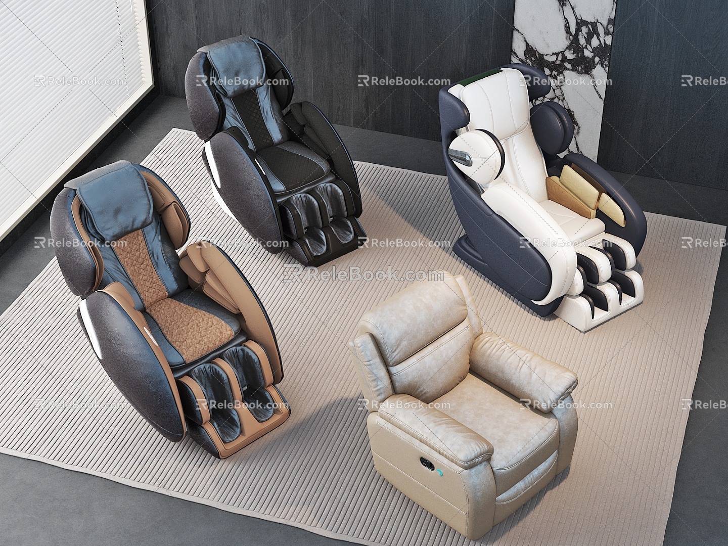 massage chair massage sofa 3d model