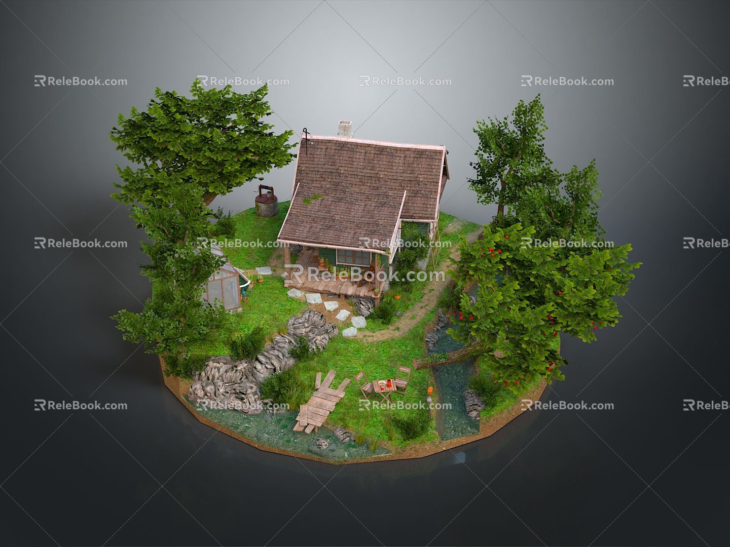 Farmhouse Farmhouse Farmhouse Farmhouse Farmhouse Farmhouse Farmhouse Cartoon House Animation House 3d model