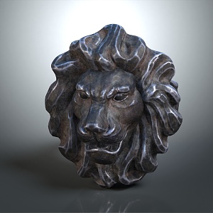 Lion Head Door Ring Lion Door Ring Antique Longmen Handle Shop Head Ring Ancient Door Ring God Beast 3d model