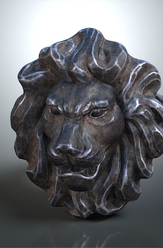 Lion Head Door Ring Lion Door Ring Antique Longmen Handle Shop Head Ring Ancient Door Ring God Beast 3d model