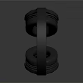 Over Ear Headphones Electronic Device Featuring Modern Black And Burgundy Design With Soft Ear Cushions
