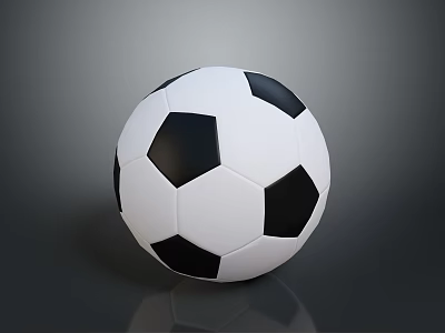 Traditional Black and White Soccer Ball Sports Equipment for Training and Games 3d model
