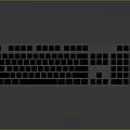 Full Size Computer Keyboard With Numeric Keypad And Dark Gray Key Design