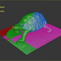 Turtle Cartoon Turtle Snapping Turtle Chickbill Turtle Reptile Cold Blooded Animal Reptile Class 3d model