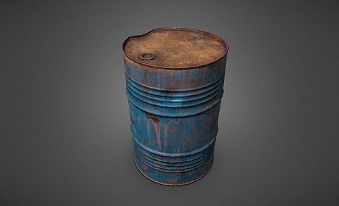 Rusty metal bucket 3d model