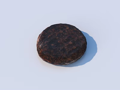Juicy Grilled Burger Patty With Brown Crusty Exterior And Savory Texture 3d model