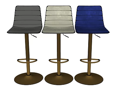 Modern Bar Chair Bar Chair Combination 3d model