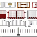 Different Safety Fences Featuring Arched Designs Colorful Patterns Striped Edges and Grid Structures
