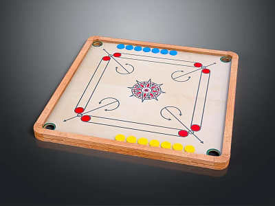 Wooden Frame Tabletop Sports Equipment With Colorful Balls Indoor Game Board 3d model
