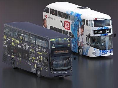 Bus Double-decker Bus Shuttle Bus School Bus Long-distance Bus Commercial Bus Long-distance Bus 3d model