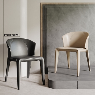 Modern Poliform Dining Chair 3d model