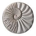 Modern Spiral Nautilus Wall Decor with Textured Gray and White 3D Design