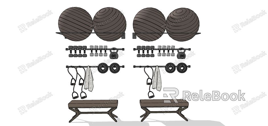 modern fitness equipment equipment dumbbell model