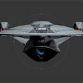 Futuristic Interstellar Starship Design With Streamlined Body Engines Wings And Detailed Structures
