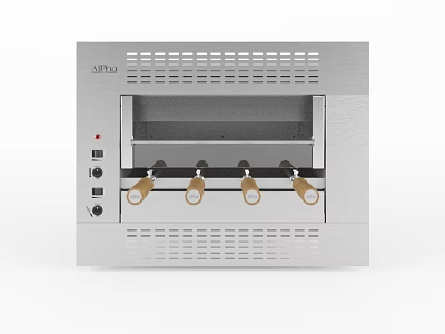 ALTUS Stainless Steel Rotisserie Oven With Control Panel And Rotating Spits 3d model