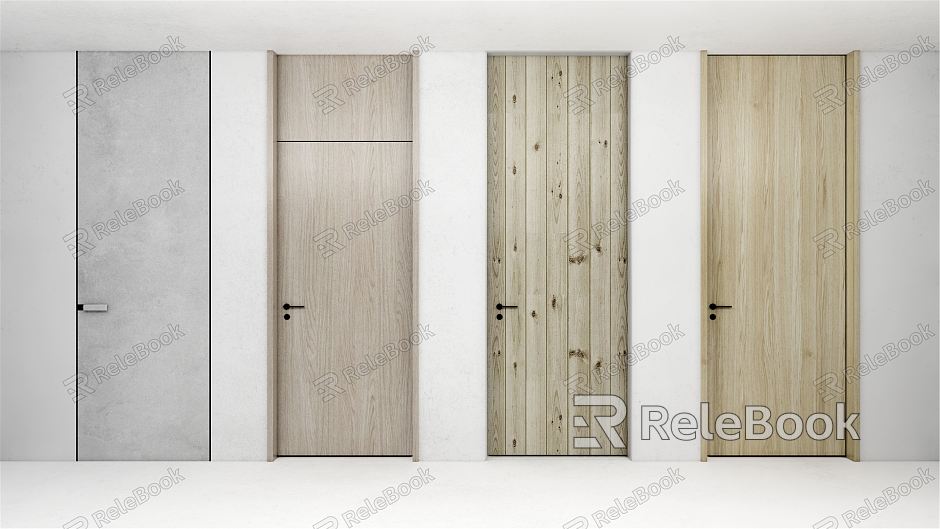 Modern swing door minimalist single door one door to top bedroom door model