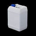 White Industrial Plastic Container with Blue Lid for Storage Applications