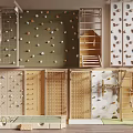 Various Indoor Play Equipment With Climbing Walls Ladders Nets And Structures 3d model