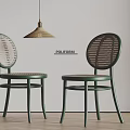 poliform modern dining chair chandelier 3d model