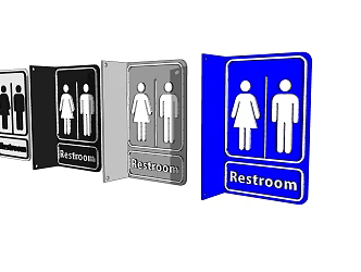 Toilet sign 3d model
