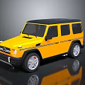 Yellow SUV Car Featuring Black Roof Silver Wheels And Rugged Exterior Design