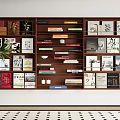 Modern Bookshelf Wall Hanging Bookshelf Storage Rack Books 3d model