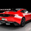 Sleek Red Sports Car With Aggressive Body Design And Black Accent Details