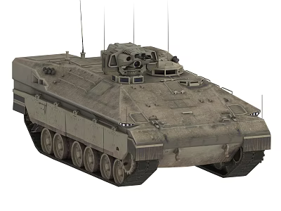 armored vehicle armored personnel carrier tank 3d model