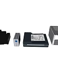 Modern Office Electronic Devices With Multifunctional Printers Scanners And Black White Design 3d model