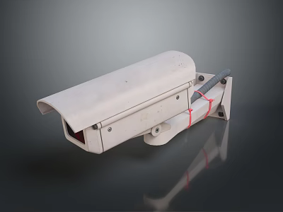 White Computer Webcam With Adjustable Stand And Modern Design For Desktop Use 3d model