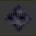 Abstract Purple Geometric Pyramid With Grid Texture On Gray Background