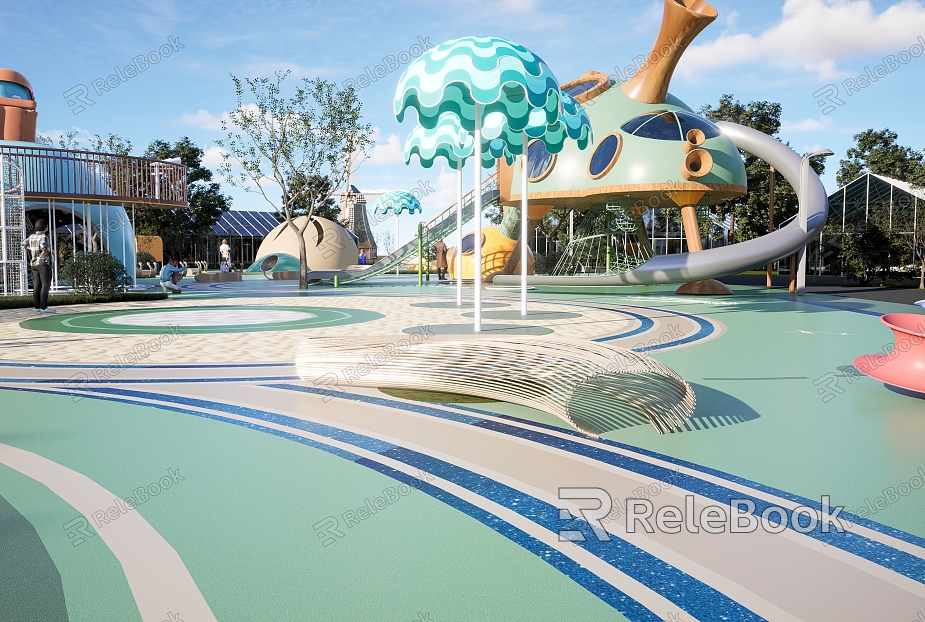 Modern Park Park Landscape model