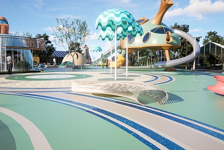 Modern Park Landscape 3d model