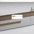 New Chinese Reception Desk Service Desk Front Desk Bar Cashier 3d model