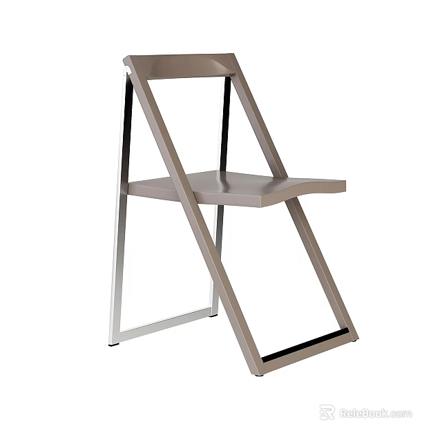 Modern Minimalist Leisure Chair With Sleek Metal Frame And Comfortable Seat 3d model 