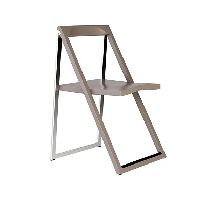 Modern Minimalist Leisure Chair With Sleek Metal Frame And Comfortable Seat 3d model